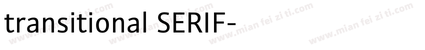 transitional SERIF字体转换